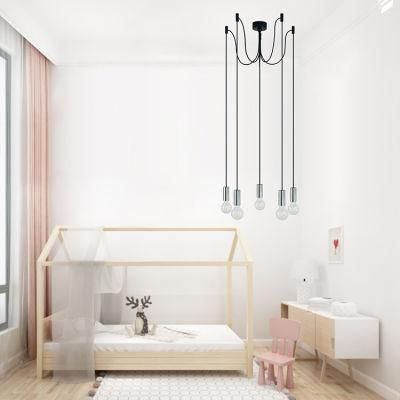 Home Lighting Vintage Industrial Decorative Spider Chandelier Pendant Light Aluminum Tube Lamp