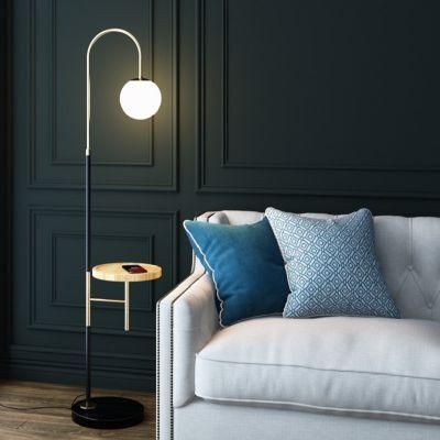 Nordic Modern Creative Simple with Tray LED Floor Lamp Living Room Shelf Floor Lamp (WH-MFL-112)