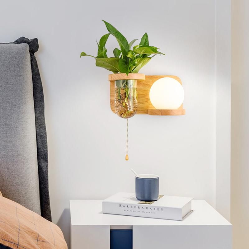Living Room Solid Wood Aisle Dining Room Nordic Bedroom Wall Lamp