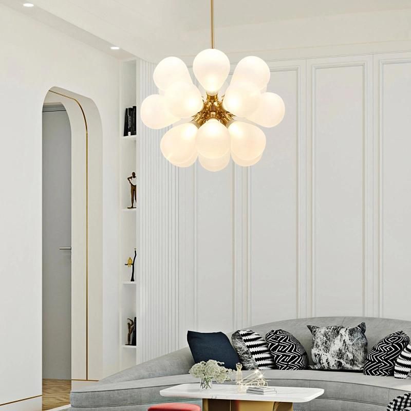 Bulb Creative Crystal Chandelier restaurant Bedroom Dining Room Pendant Lamp