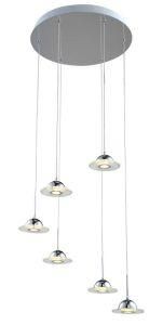 Modern LED Pendant Light Shades with Chrome Plate (MV5547-6D)