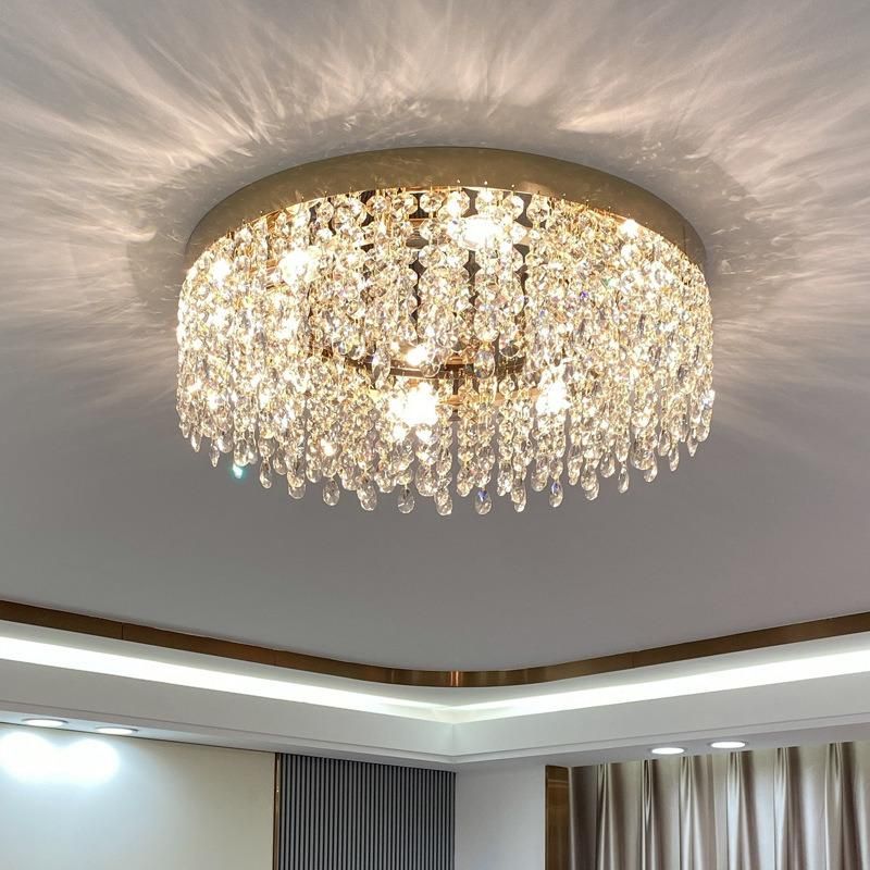 Living Room Ceiling Lamp Luxury Crystal Atmospheric Hall Lounge Lights (WH-CA-75)