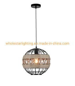 Metal Pendant Lamp with Twine Cable Deco. (WHP-683)