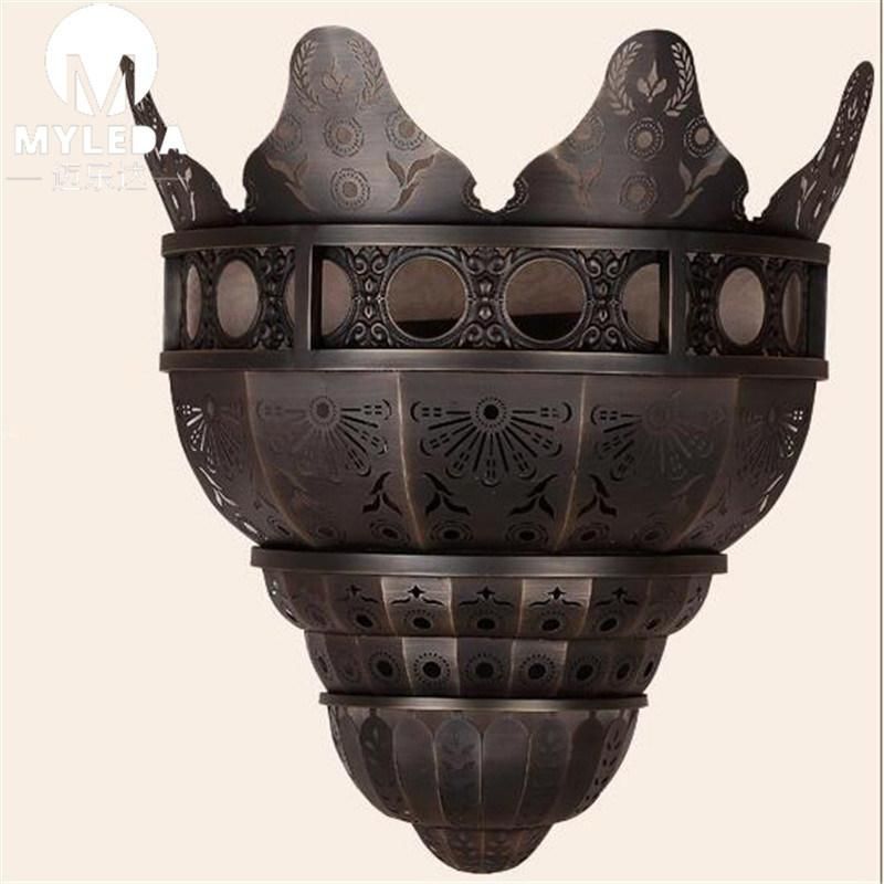 Moroccan Brass Lantern Wall Lamp