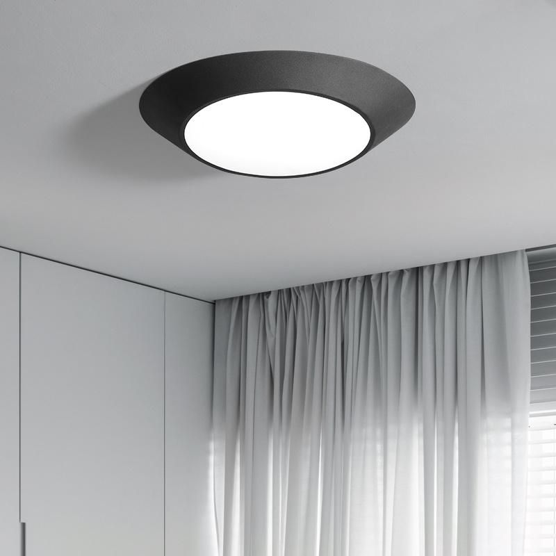 Modern Bedroom Ceiling Lamp Round Black and White LED Ceiling Light