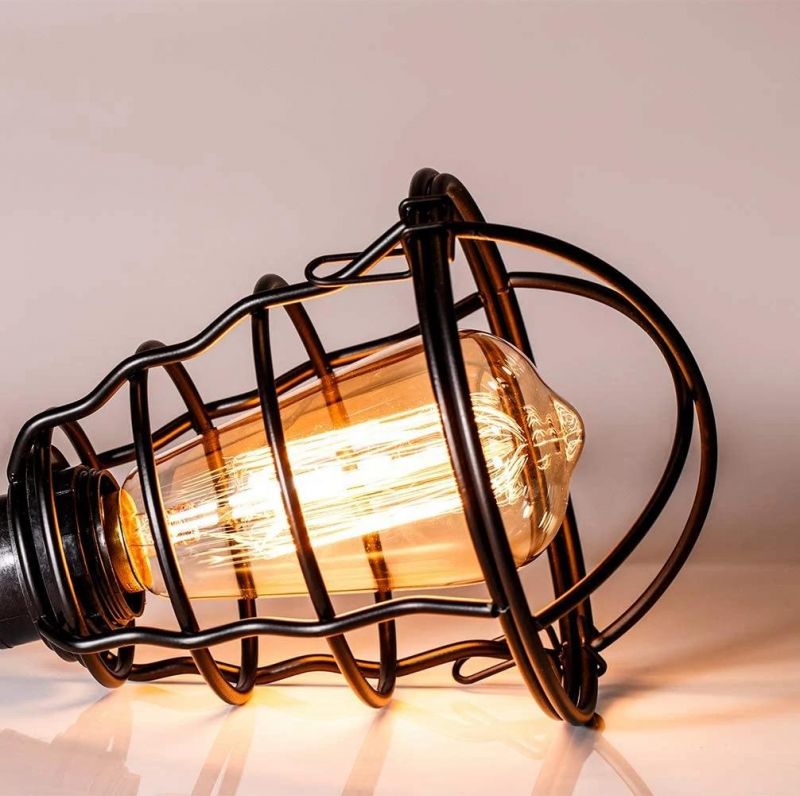 Vintage Chandelier E27 Base Rustic Antique Industrial Metal Caged Chandelier Hallway Light (WH-VP-83)