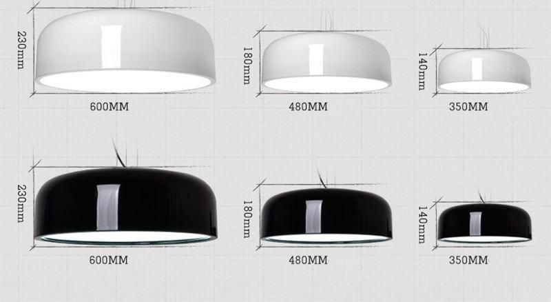 Vintage Pendant Light Hotel Bar Restaurant Light Pan White Black Pendant Light Suspension Pendant (WH-AP-233)