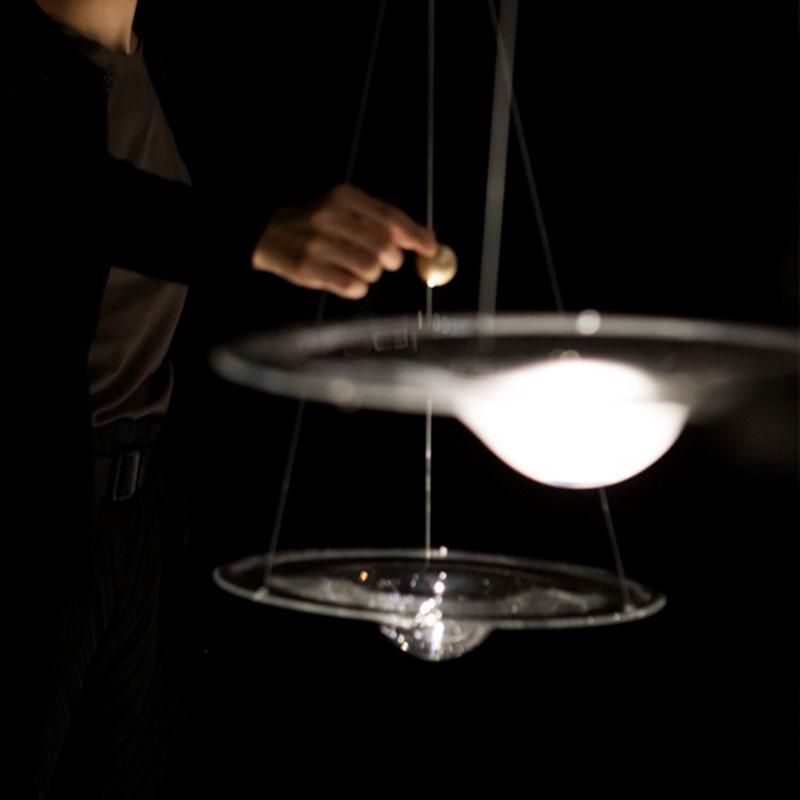 Nordic Creative Glass Pendant Lamp Water Drop Flying Saucer Hotel Bar Restaurant Design Lamp (WH-AP-249)