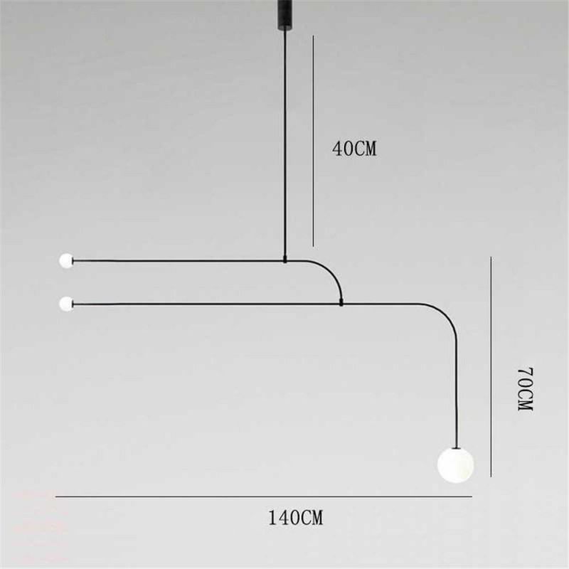 Modern Iron Geometric LED Pendant Lights Bedroom Living Room Home Decor Hanging Lights Nordic Simple Iron Line LED Hanglamp