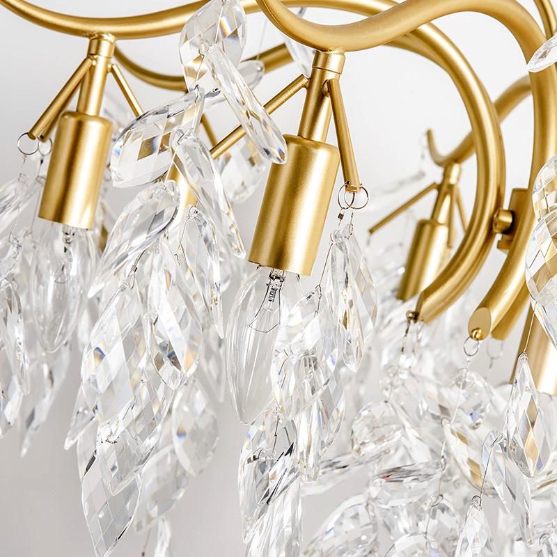 Chandelier Living Room Dining Room Lamp All Copper Crystal Lamp
