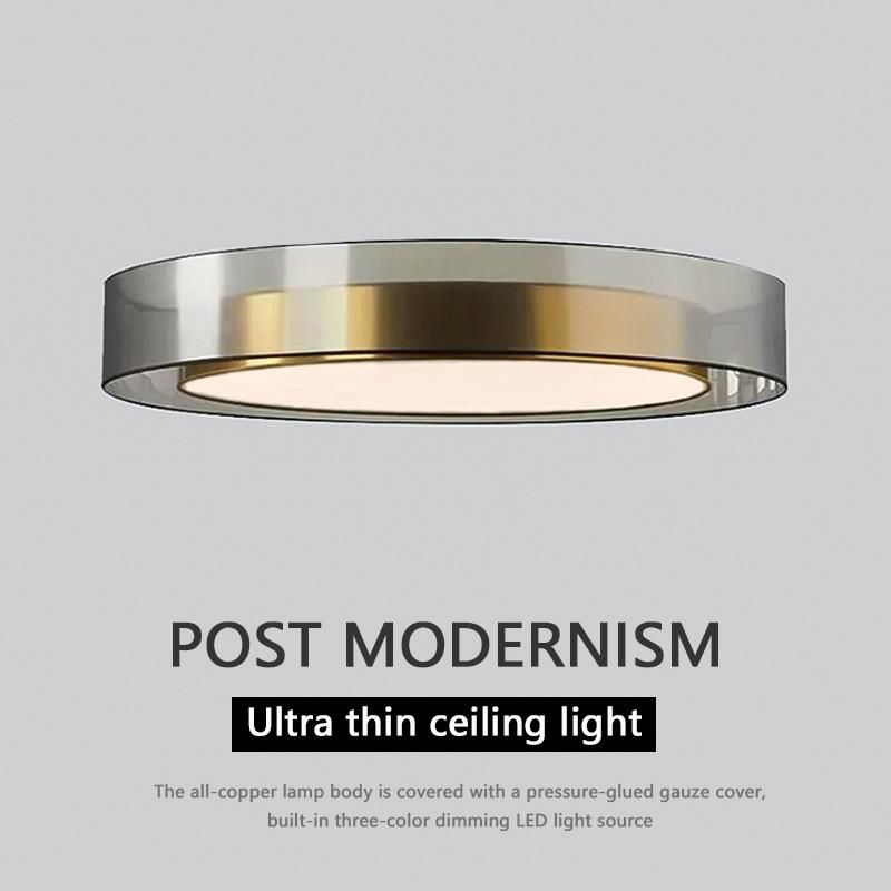 LED Ceiling Light All Copper Living Room Light Nordic Simple Room Round Gold Chandelier (WH-MA-188)