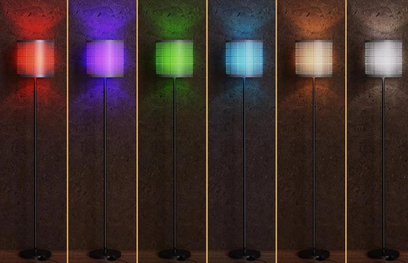 DIY LED Ambient Light LED Floor Lamp Entertainment and Room Decorationcorner Colorful Modern Standing Lamp Ambient Lighting Compatible with Tuya L