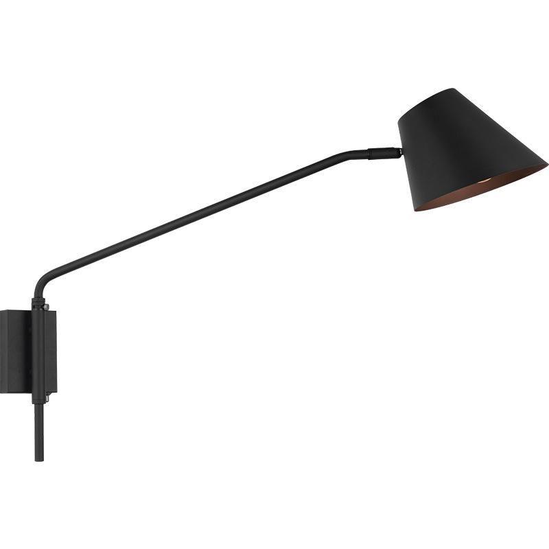 Nordic Modern Factory Direct Sales 220V LED Direct Sales Decorative Simple Hotel E27 Black Metal Lamp Wall Light