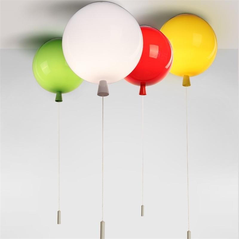 Modern 5 Colors Kids Acrylic Ceiling Light Fixtures Kids Room Home Decor Children Balloon Lamp (WH-MA-161)