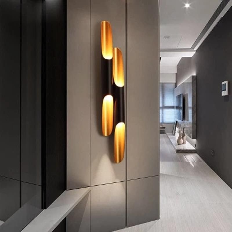 Creative Bamboo Shaped Personality Bar Wall Lamp Cafe Dining Room Bedroom Industrial Tube Wall Sconce (WH-OR-201)