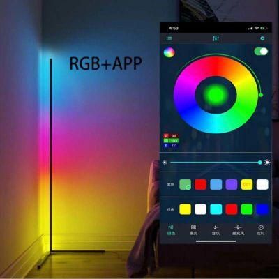 Sensor RGBW Changing Clear Glass Dream Color Luxury Designer Nordic Booth Smart Mart RGB Lamp, Solar Rbg Magnifier LED Floor Lamp