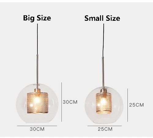 Modern Home Lighting with Glass for Pendant Lamp Restaurant Decoration Lamp