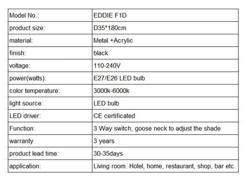 E27/E26 LED Bulb Mother&Son Floor Lamp Acrylic Shade 3 Way Switch Goose Neck to Adjust The Shade and Light