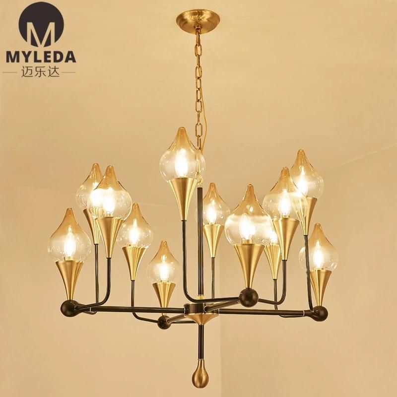 Hotel Lobby Decoration Customized Made LED Chandelier Lighting