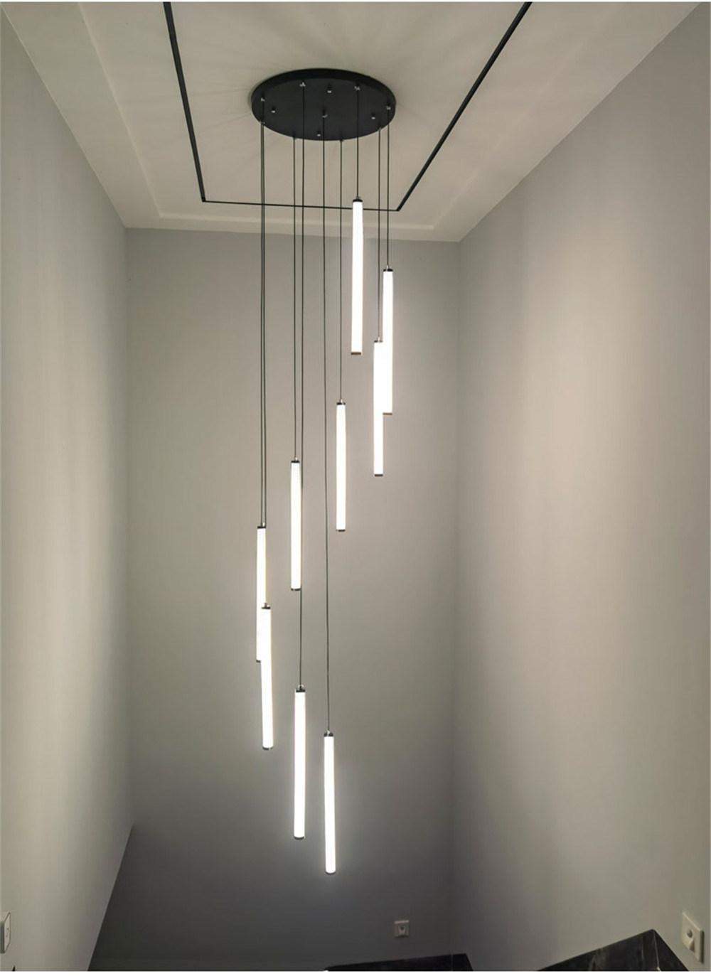 Modern LED Stair Chandelier Hanging Lamp
