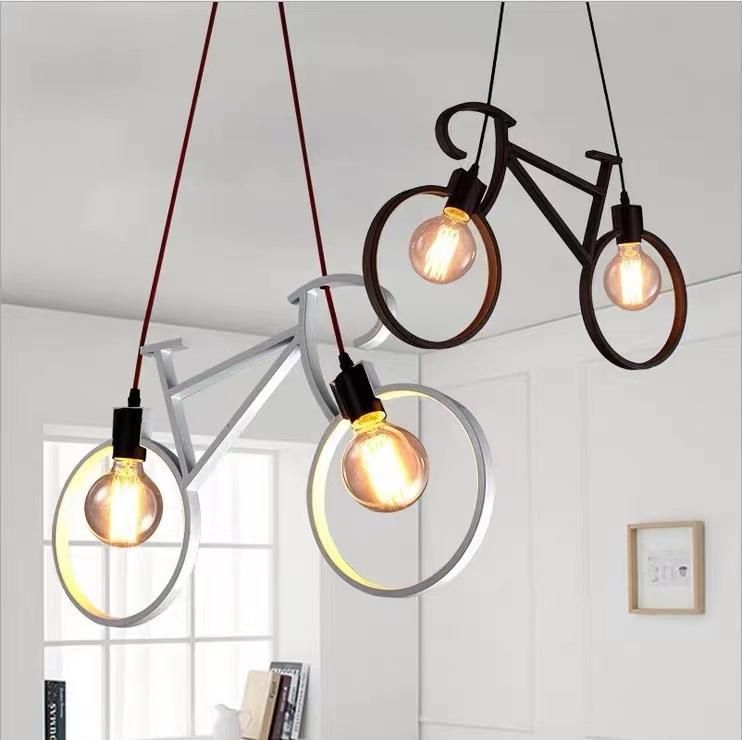 Retro Bicycle Bike Pendant Light Creative Rion Luminaire Living Room Home Lighting Chandelier Light