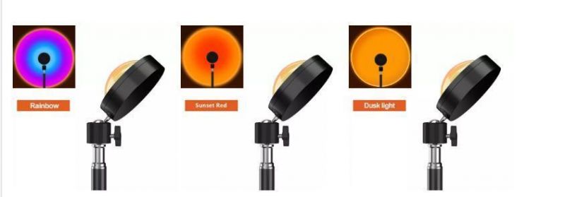 Latest RGB Sunset Lamp Projector LED Desk Lamp Remote Control for Bedroom Bar Coffee Store RGB Sunset Light