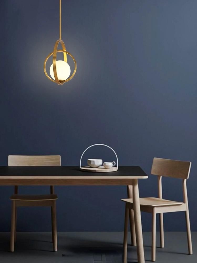 Post Modern Pendant Light Lamp Kitchen Restaurant Study Living Room Lighting Home Round Ball Lights (WH-GP-72)