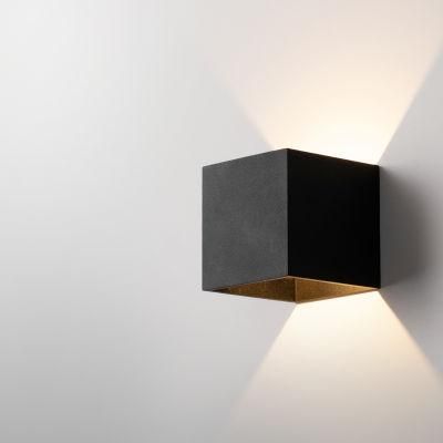 Black Cube Design Concise Style Wall Lamp Bedside Lamp Nightsand Lamp