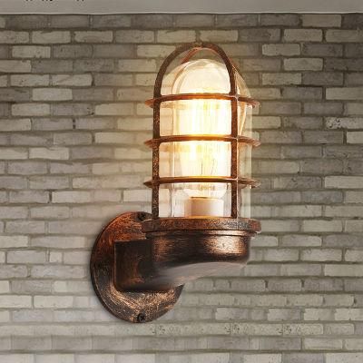 Crystal Glass Iron Metal Bracket Wall Sconce Lamp with Vintage American Nordic Modern Style Wall Light