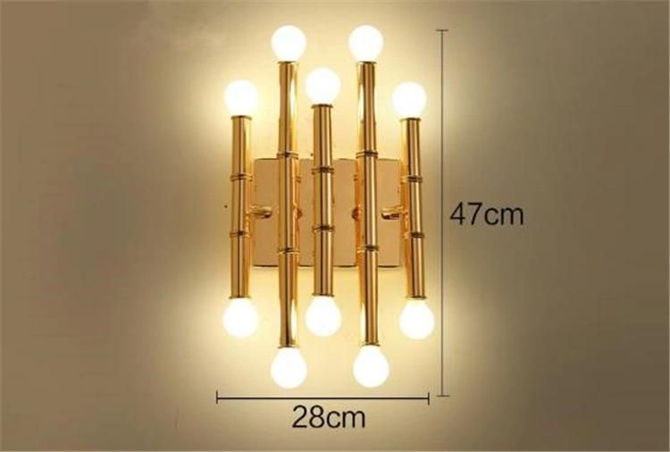 Gold Nordic Loft Villa Wall Lamp Art Creative Designer Meurice 10 Light Wall Sconce (WH-OR-183)