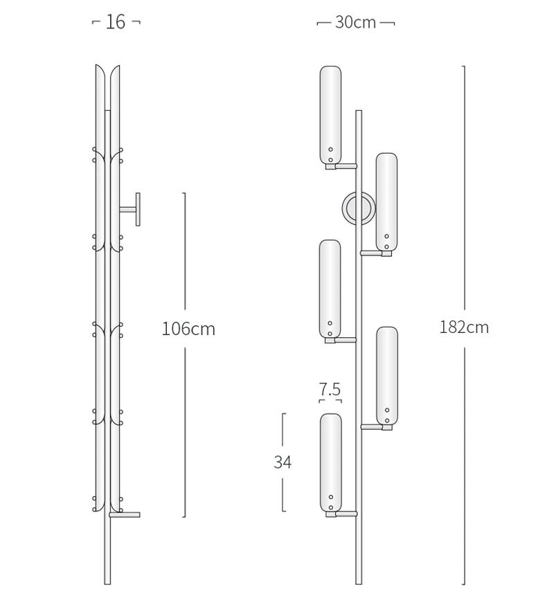 Modern White Glass Brass Wall Sconce Light