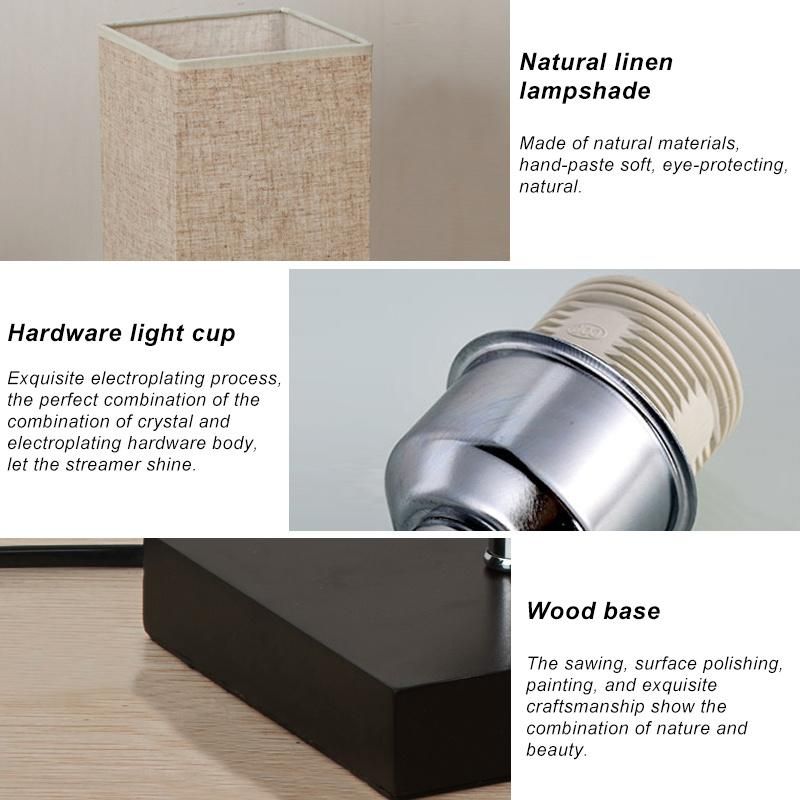 Brown Cylinder Nordic Ceramic Table Lamp Hotel with Fabric Shade Modern Home Decor Bedside Porcelain Table Lamps