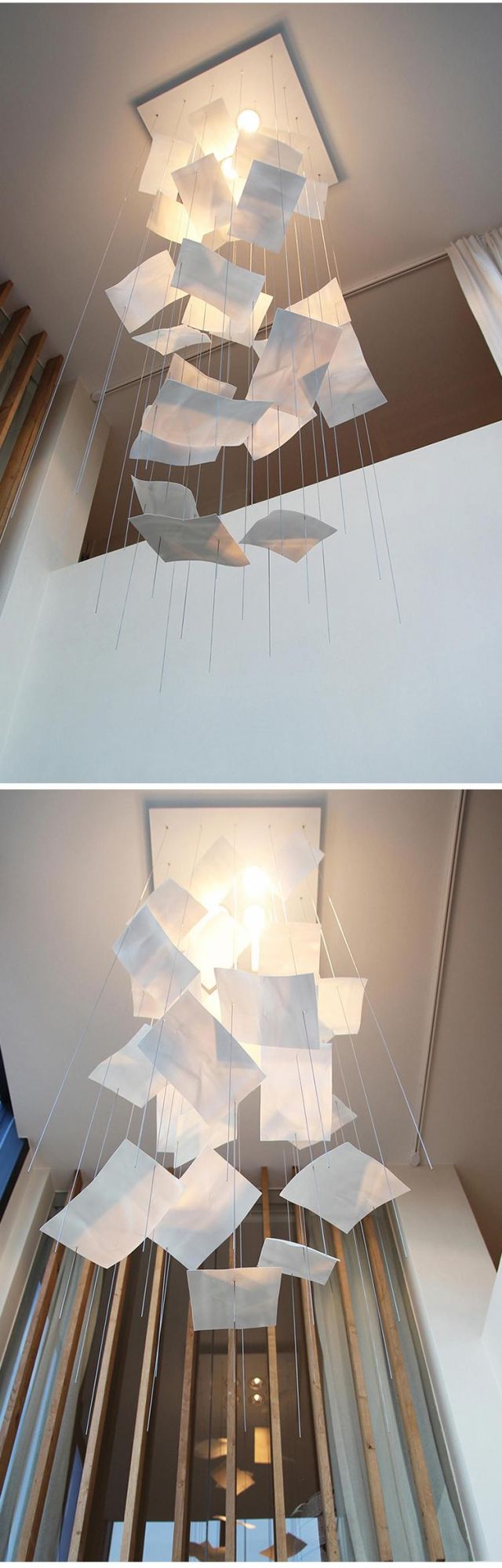 New Design Acrylic Decorative Exhibition Commercial Stair Custom LED Chandelier Light