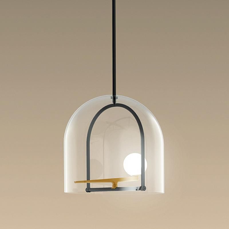 Nordic Time Glass Pendant Lights Minimalist Bird Pendant Lights Creative Iron Restaurant Suspension Lamp (WH-AP-179)