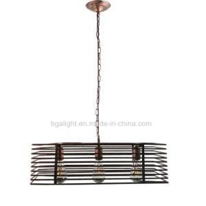E26/ E27 Metal Iron Rectangle Cage Wide LED Hanging Kitchen Lights