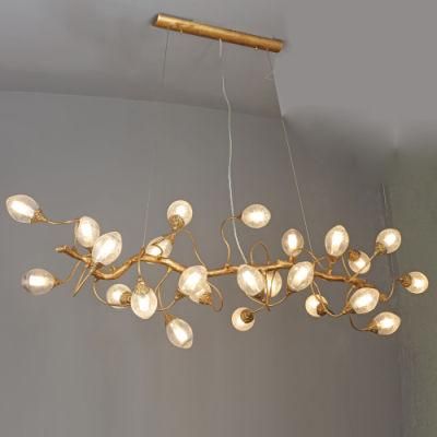 2022 High Quality Art Home Office Copper Golden LED Pendant Ceiling Light