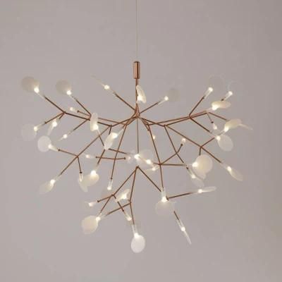 Hot Sale Nordic Creative Branches Lights Firefly Acrylic Leaf Chandelier Dining Room Simple Lighting