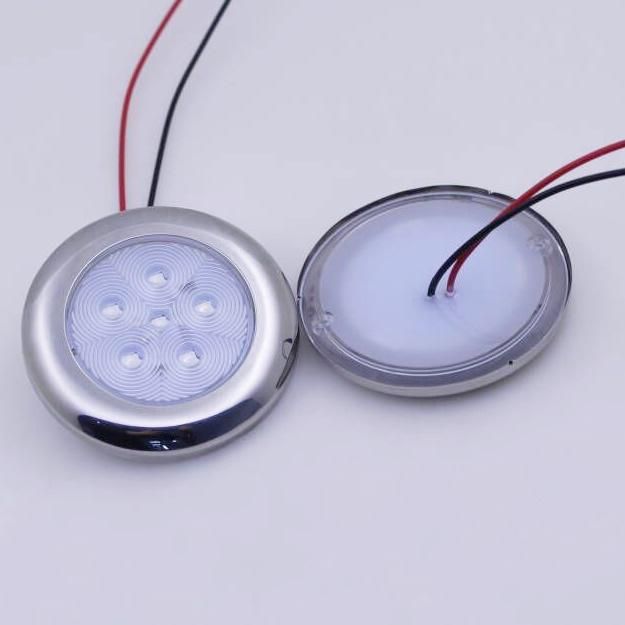 Surface Mount Interior 12V 24V LED Boat Caravan RV Ceiling Light with Ss Trim Ring