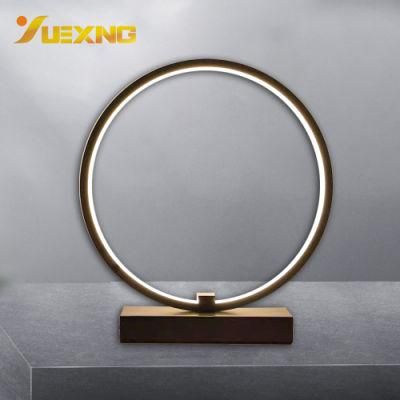 Circle Arc Round Black Iron SMD Stripe Desk Reading Lamp 7W Personality Table Decorative Light