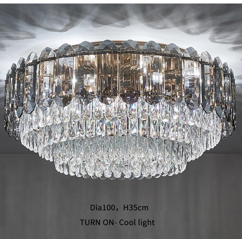 Luxury LED Ceiling Chandelier for Living Room Big Crystal Lamp Ceiling Light Fixture (WH-CA-67)