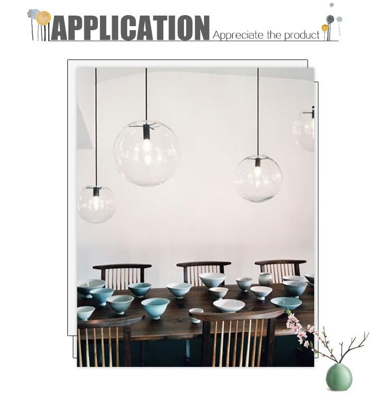Modern Restaurant Ball Clear Glass Indoor Lighting China Suppliers