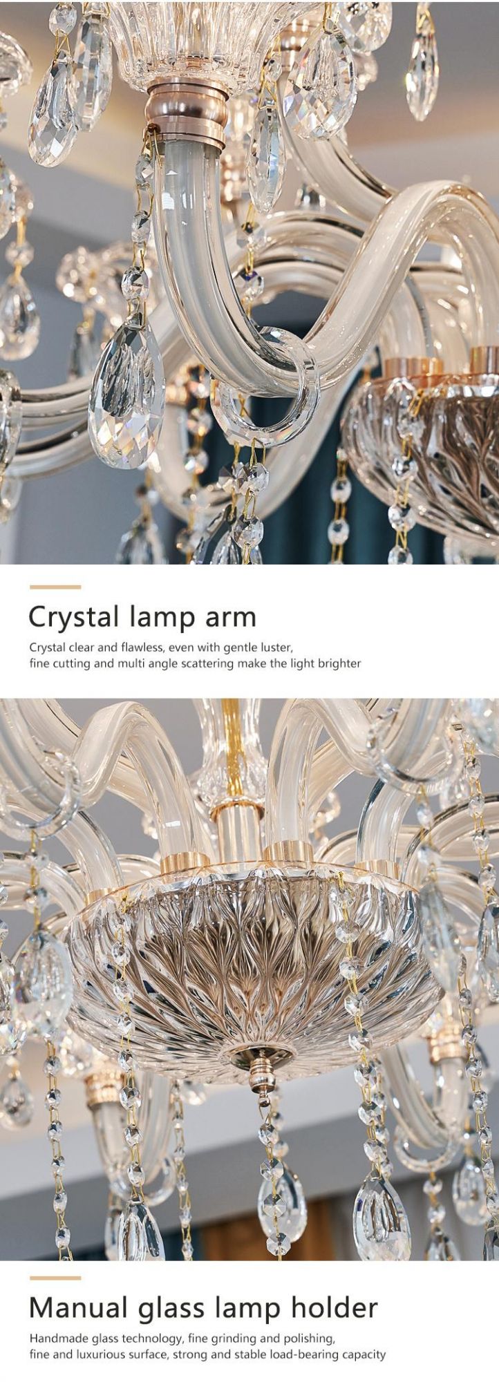 Luxury Lamp Project Custom Living Room Hotel Villa Crystal Chandelier Light
