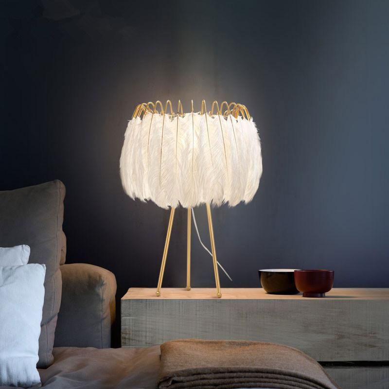 Modern Floor Lamp for Living Room Studio Bedroom Girl Room Feather Lamp (WH-MFL-26)