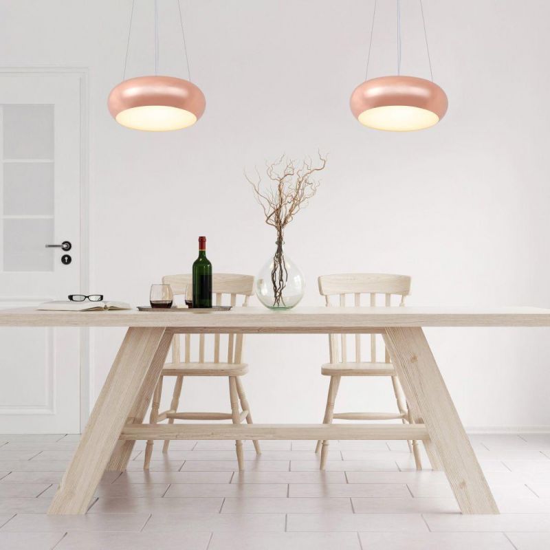 How Bright Morden Metal LED 32W Rose Glod Ring Luxury Hanging Pendant Lamp