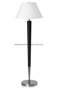 Ebony Wood Accents Hotel Floor Lamp with UL/cUL Approve