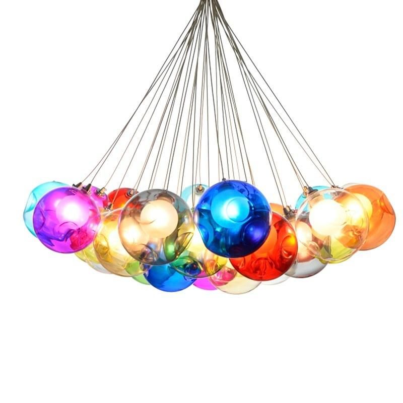 Indoor Kids Children Room Colored Ball Glass Pendant Lamp (WH-GP-13)