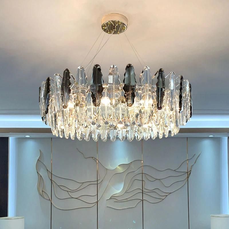 Crystal Chandelier Lighting Living Room LED Light Modern Lobby Pendant Lamp