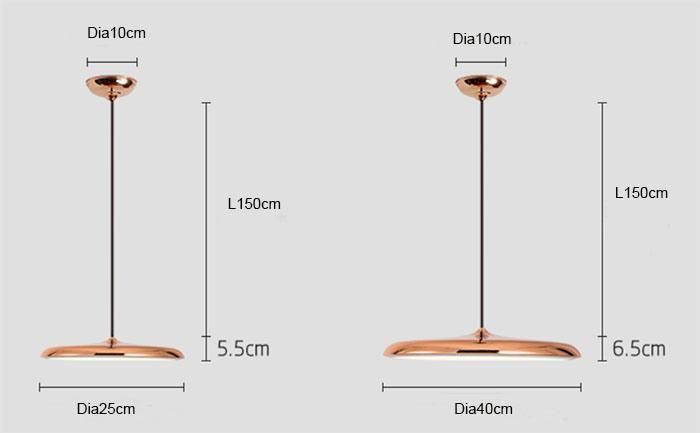 Very Design Fashion Modern Rose Gold Kitchen LED Hanging Pendant Light Lighting