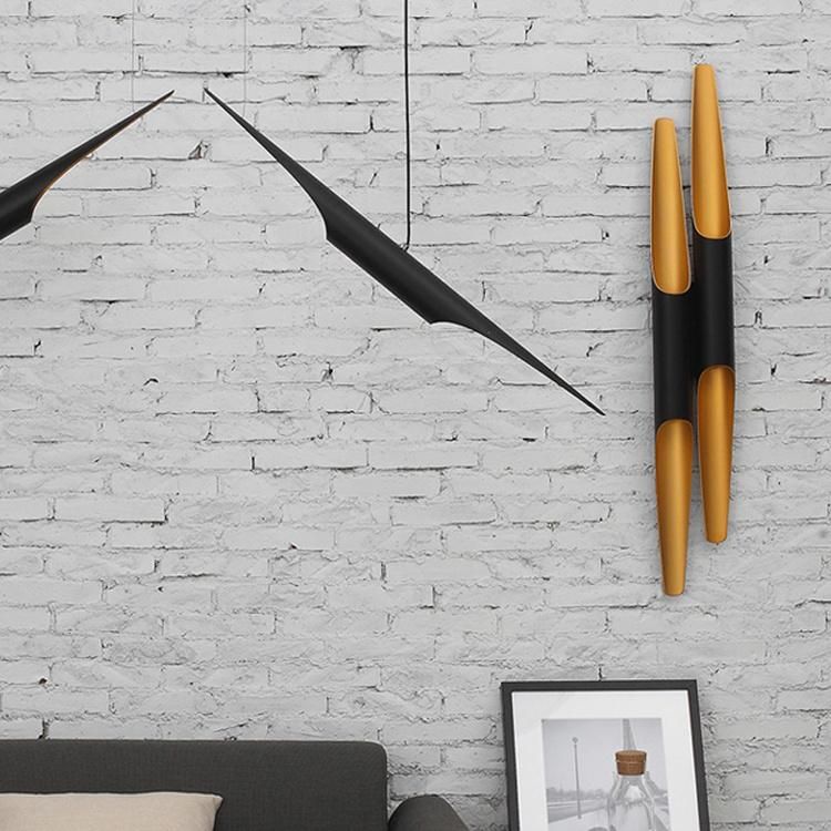 Black LED Wall Lamp up and Down Wall Bedside Wall Lamp