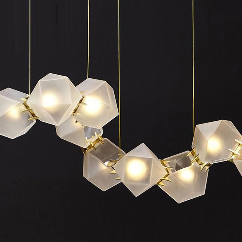 Creative Splicing White Chandelier Restaurant Bedroom Dining Room Pendant Lamp